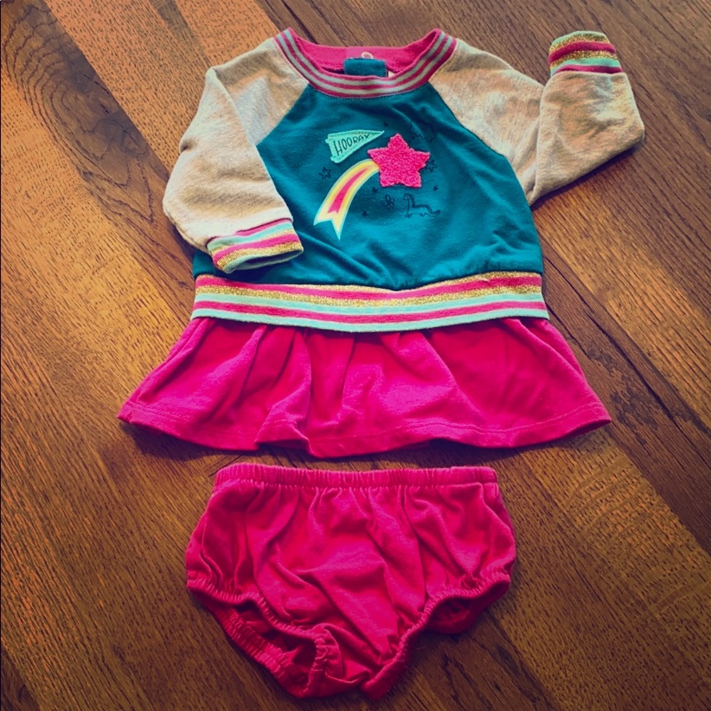 Cat & Jack cheerleader dress and diaper cover